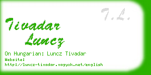 tivadar luncz business card